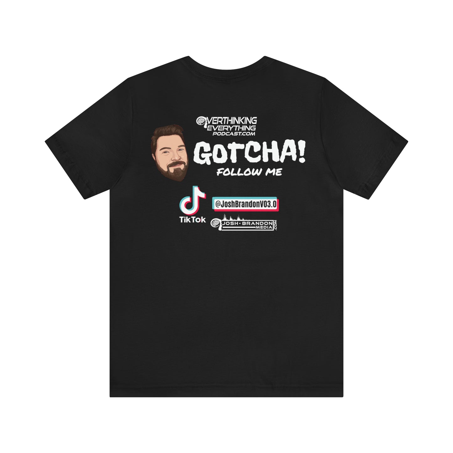 LET'S GO (JOSH) BRANDON GOTCHA! Unisex Jersey Short Sleeve Black Tee (SirTalksALot Exclusive)