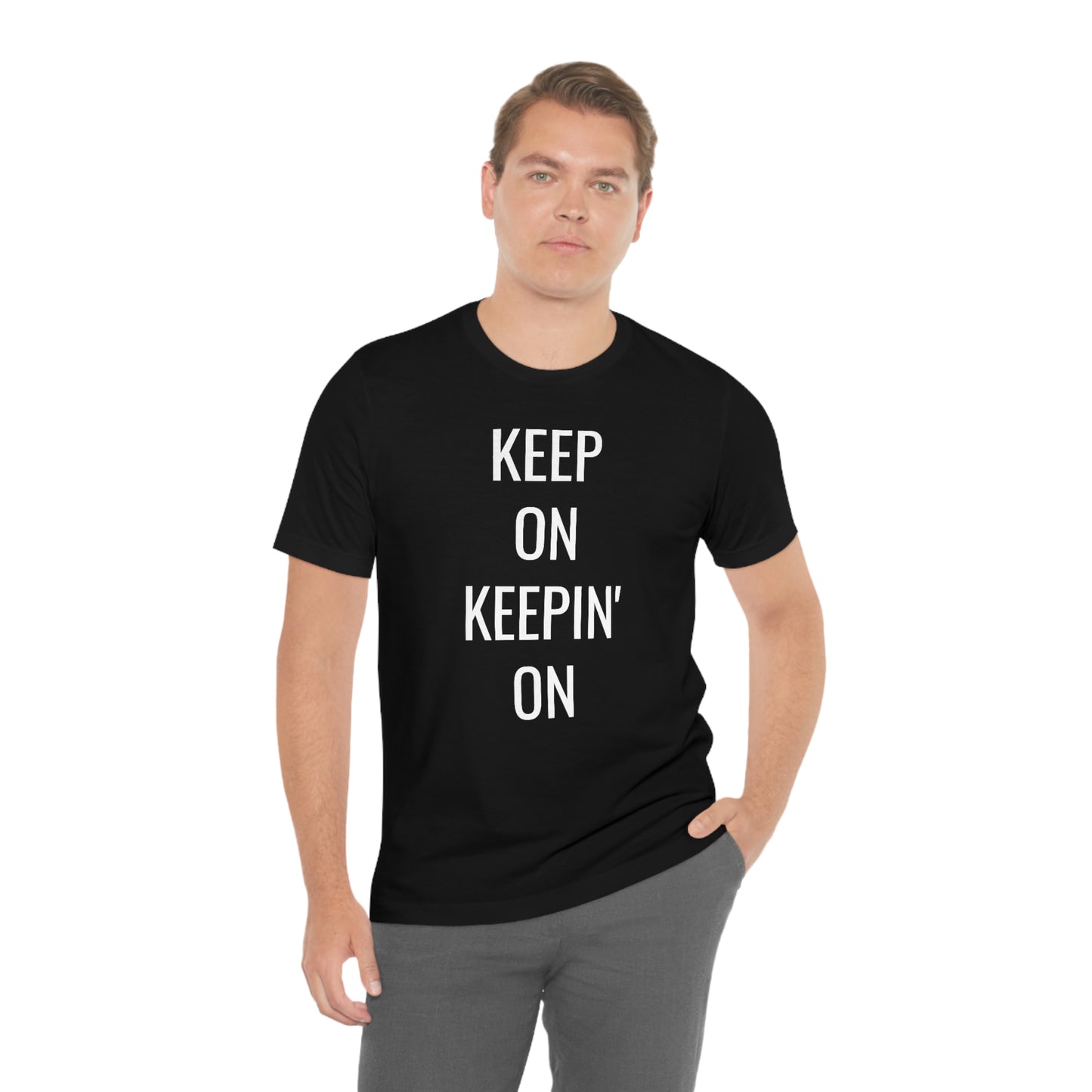 KOKO (Keep On Keepin' On for Mental Health Support & Awareness) Unisex Jersey Short Sleeve Black Tee (SirTalksALot Exclusive)