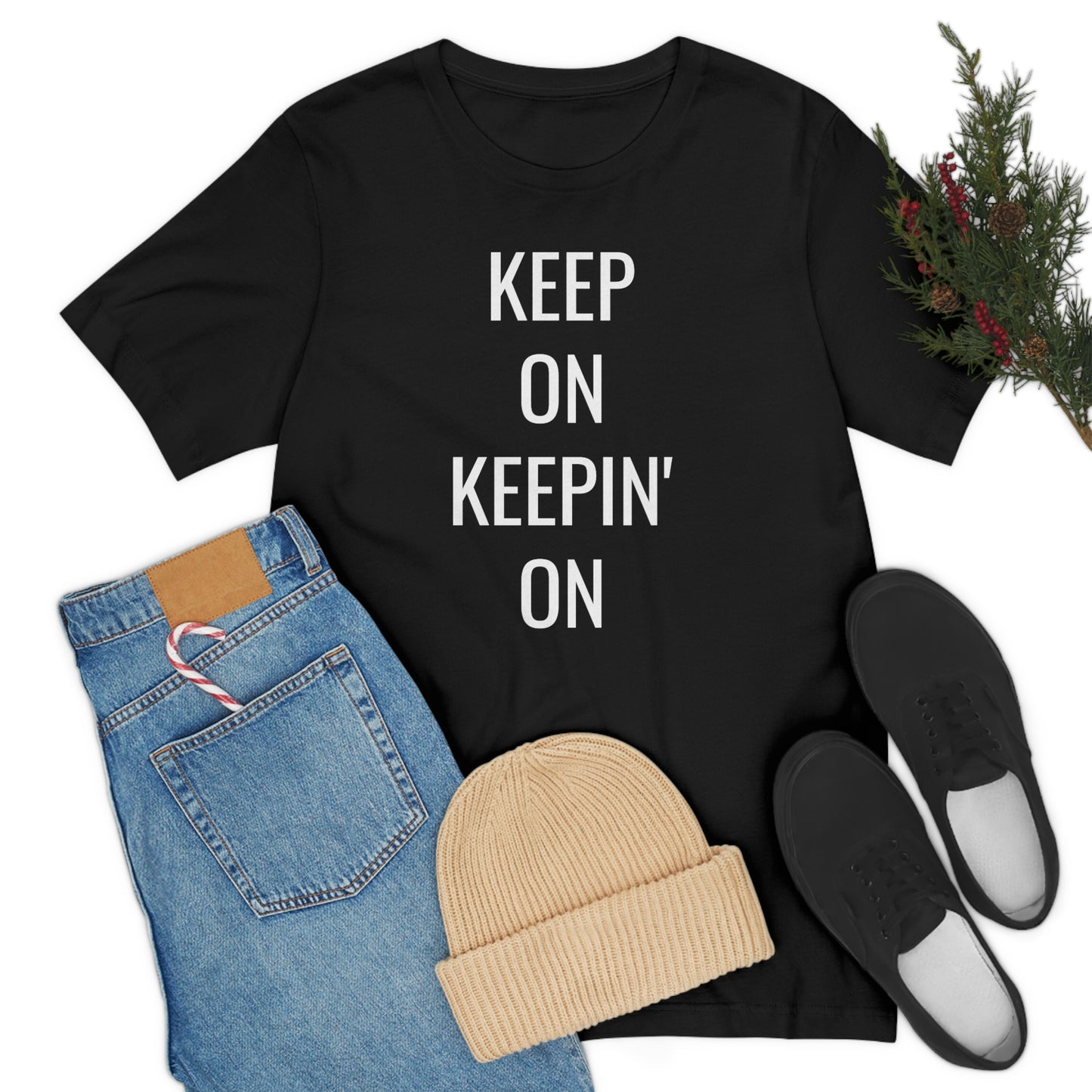 KOKO (Keep On Keepin' On for Mental Health Support & Awareness) Unisex Jersey Short Sleeve Black Tee (SirTalksALot Exclusive)