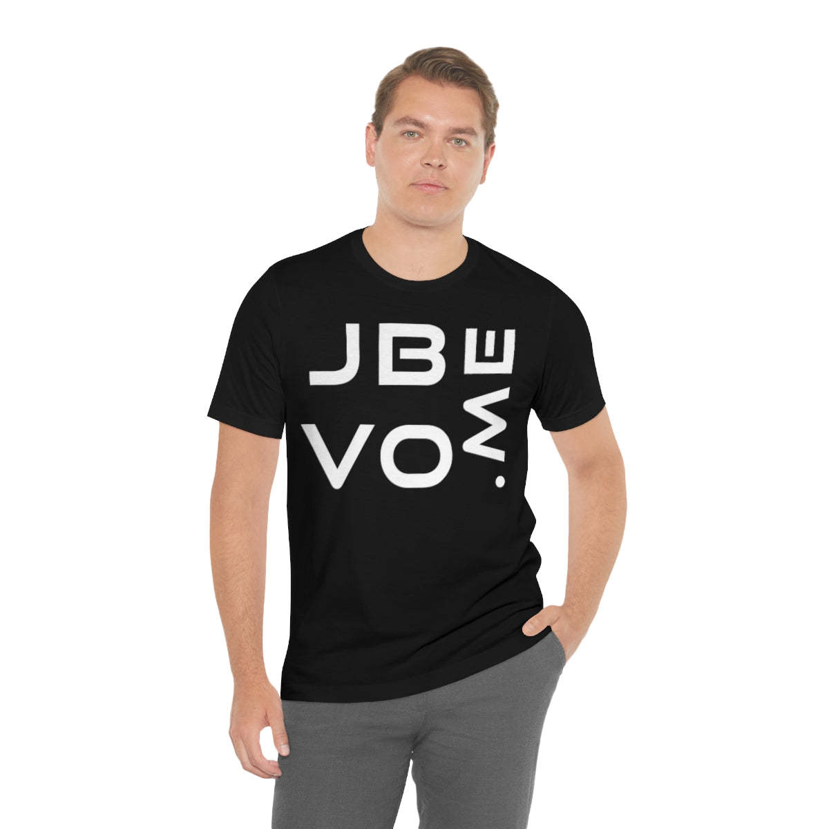 JBVO.ME Unisex Jersey Short Sleeve Black Tee (SirTalksALot Exclusive)