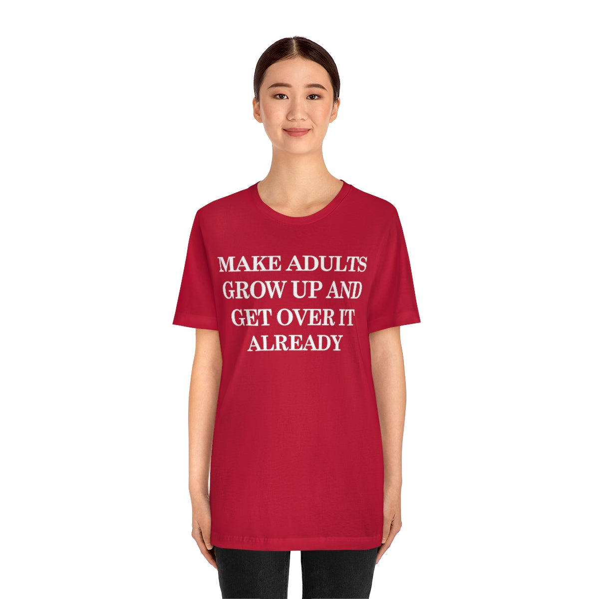 RED MAKE ADULTS GROW UP... Unisex Jersey Short Sleeve Black Tee (SirTalksALot Exclusive)