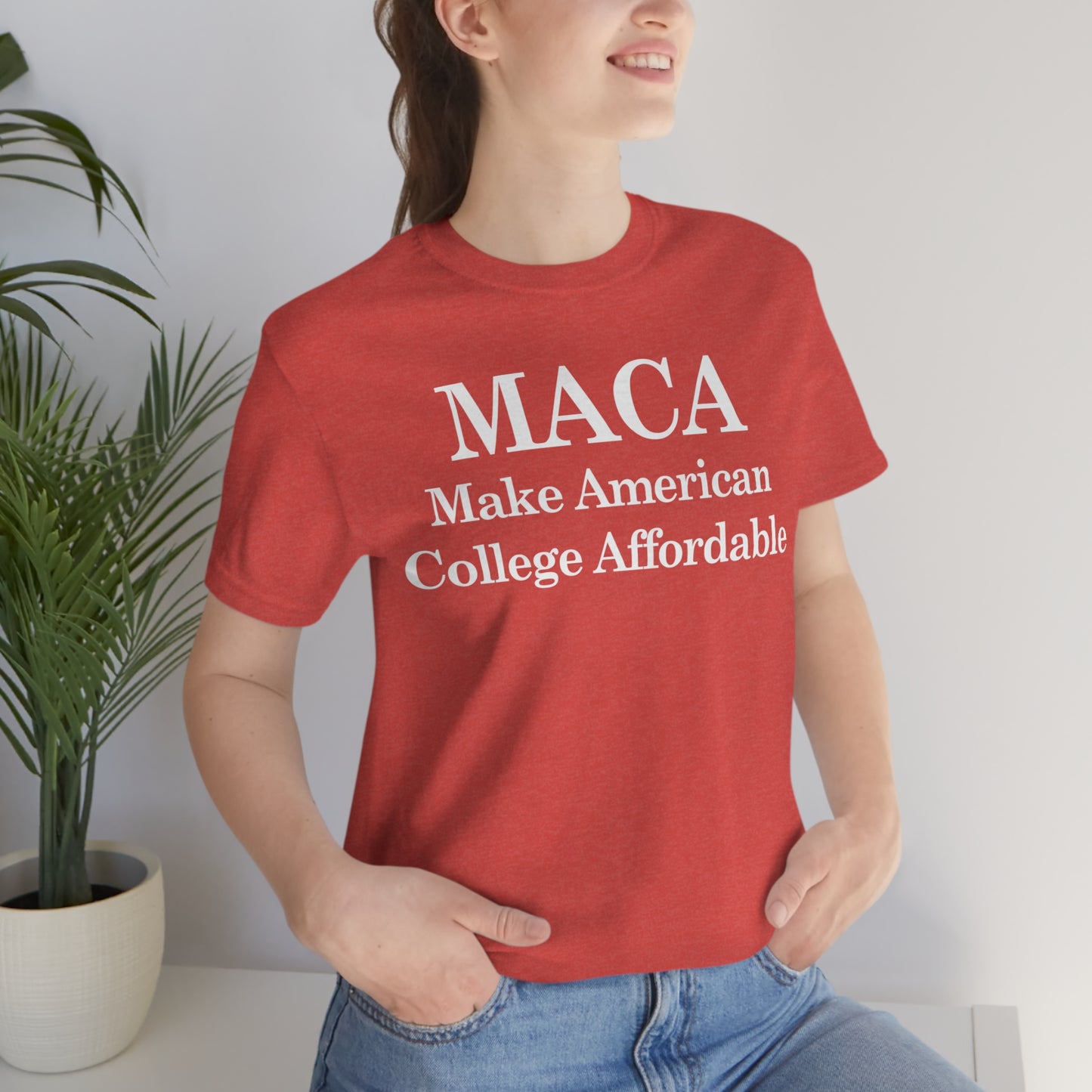 Make American College Affordable Back Quote Unisex Jersey Short Sleeve Tee (SirTalksALot Exclusive)