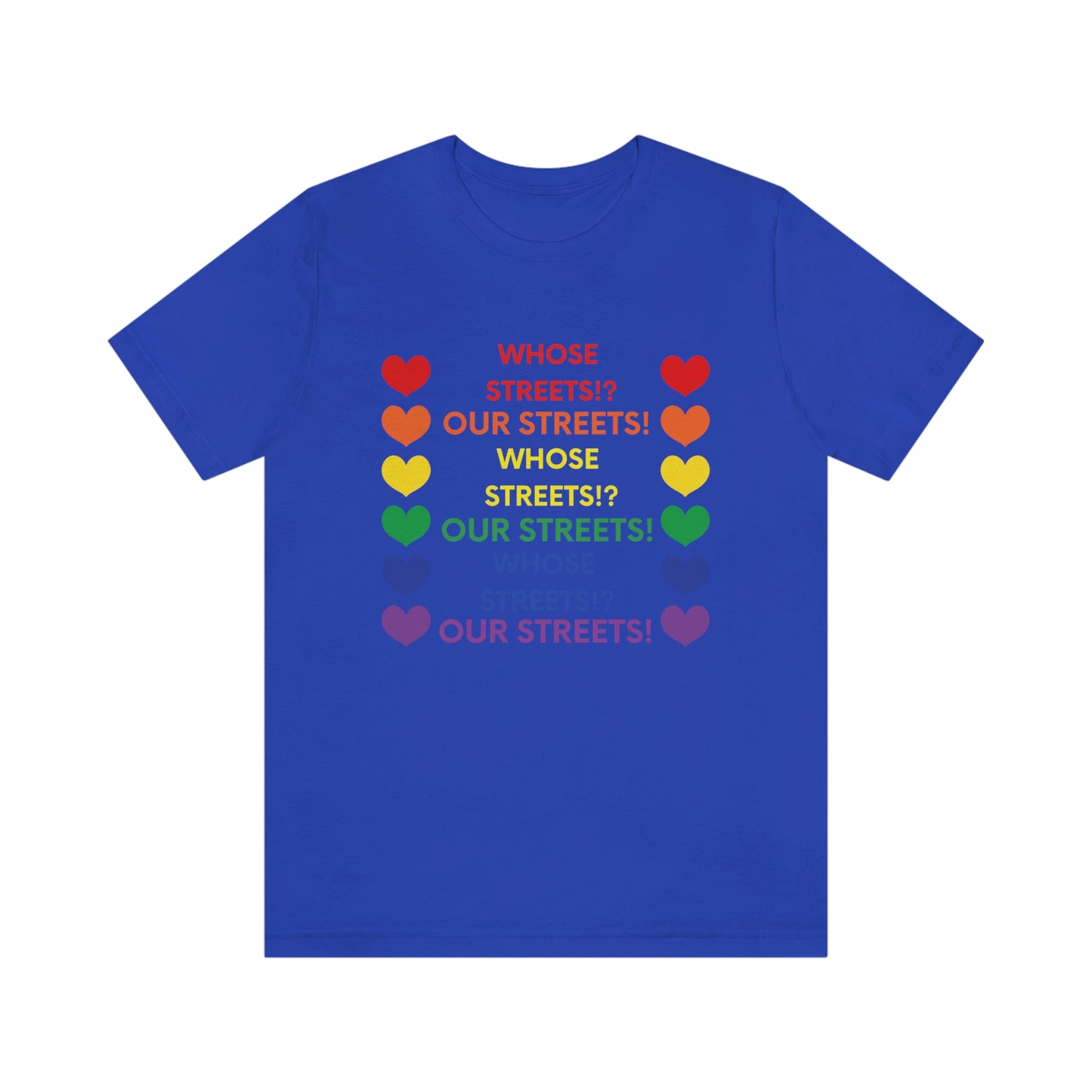 WHOSE STREETS? OUR STREETS! Unisex Jersey Short Sleeve Black Tee (SirTalksALot Exclusive)