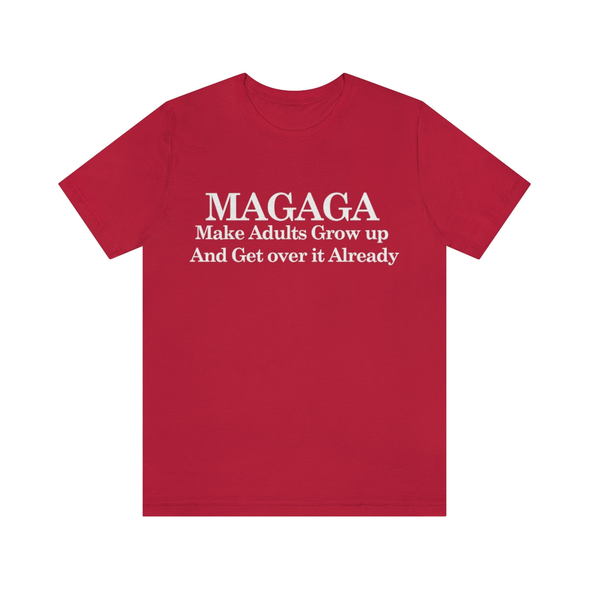 Red MAGAGA Slogan Unisex Jersey Short Sleeve Black Tee (SirTalksALot Exclusive)