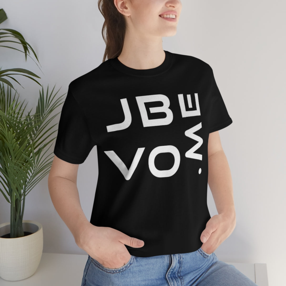 JBVO.ME Unisex Jersey Short Sleeve Black Tee (SirTalksALot Exclusive)