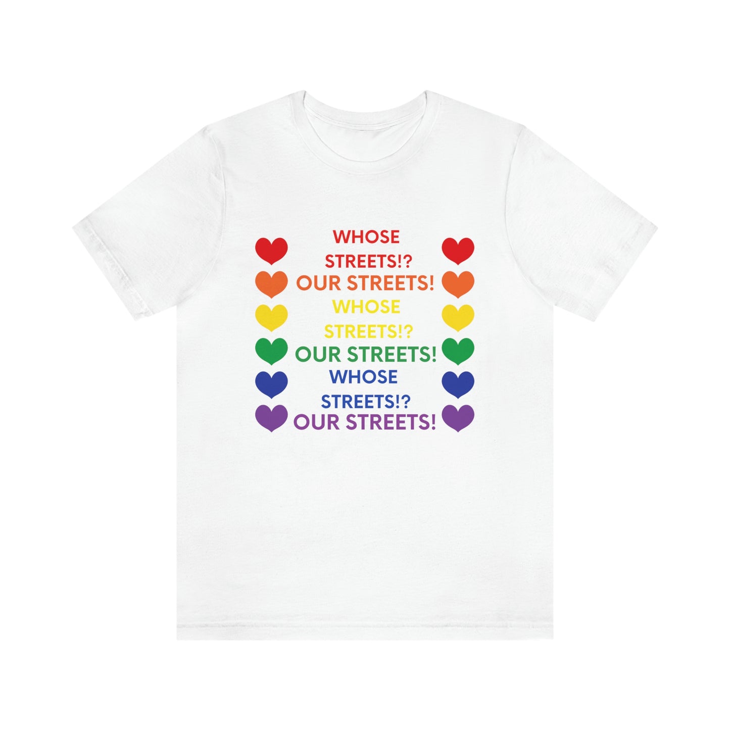 WHOSE STREETS? OUR STREETS! Unisex Jersey Short Sleeve Black Tee (SirTalksALot Exclusive)