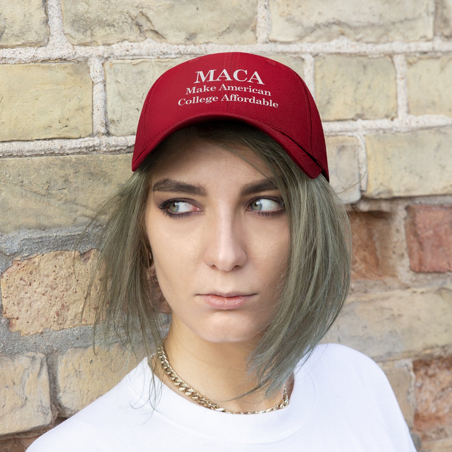 MACA: Make American College Affordable Blue or Red Unisex Twill Hat
