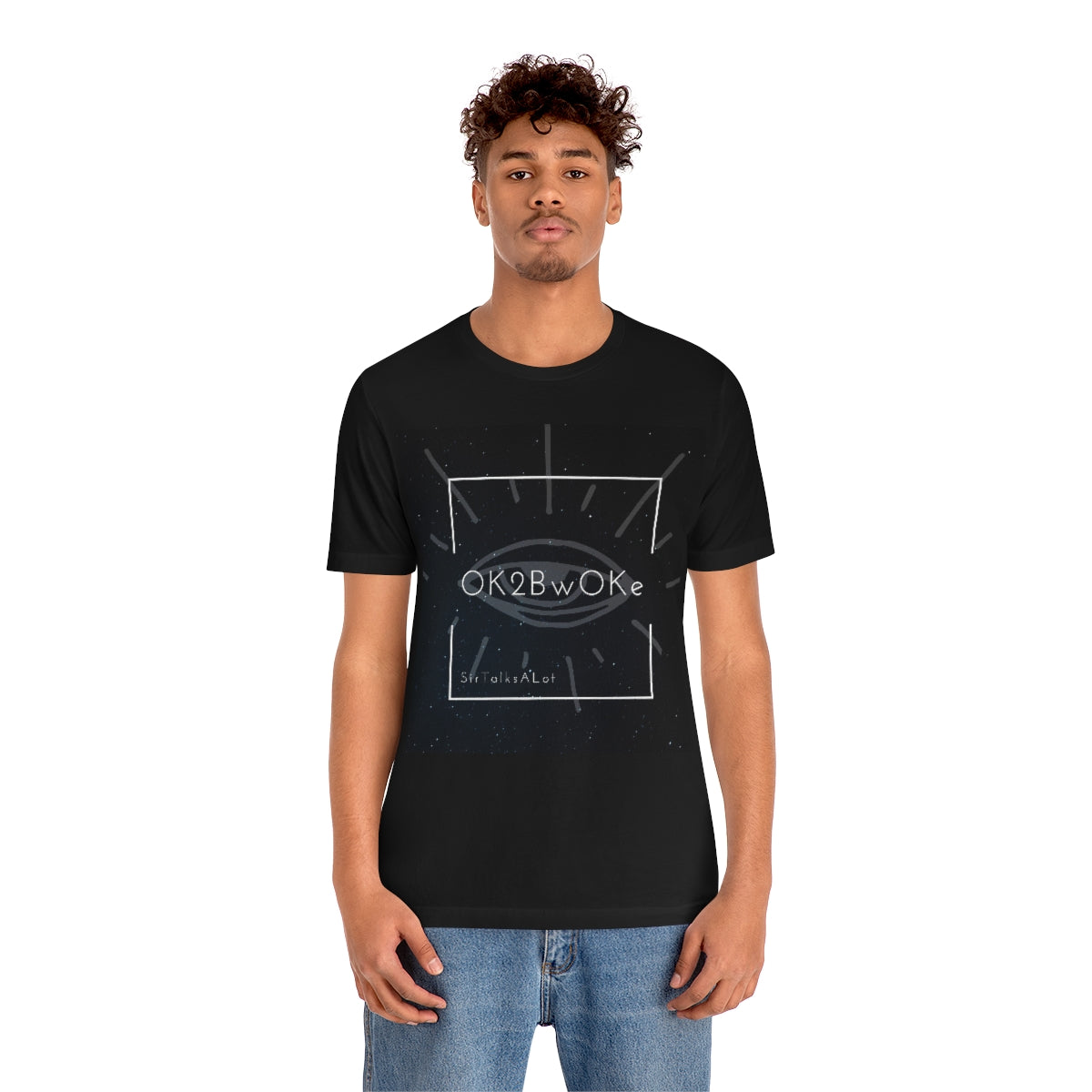 OK2BwOKe by SIRTALKSALOT Unisex Jersey Short Sleeve Black Tee (SirTalksALot Exclusive)